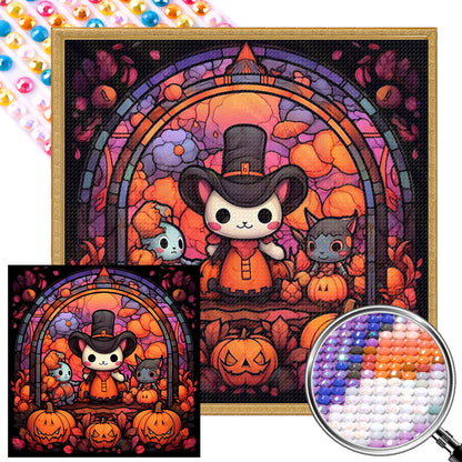 Pumpkin Party - Full AB Round Drill Diamond Painting 40*40CM