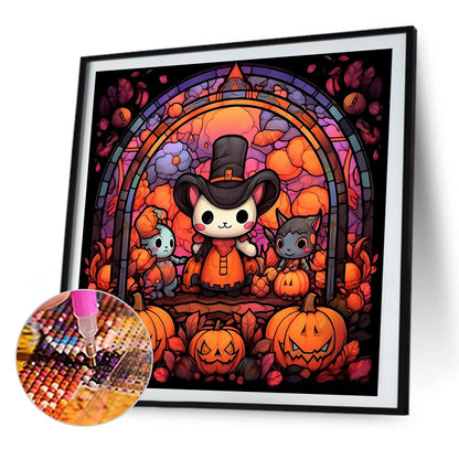 Pumpkin Party - Full AB Round Drill Diamond Painting 40*40CM