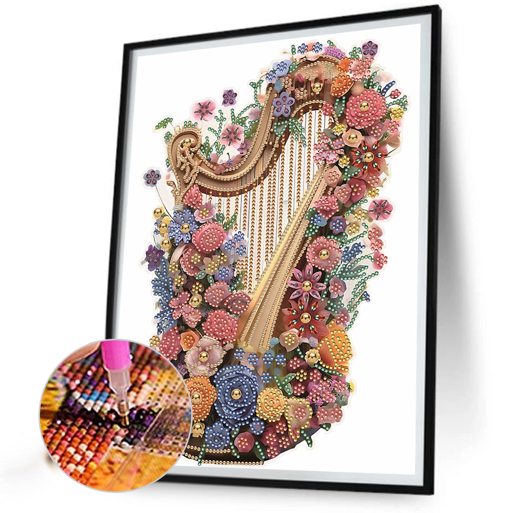 Color Musical Instruments - Special Shaped Drill Diamond Painting 30*40CM