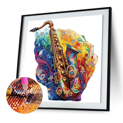 Color Musical Instruments - Special Shaped Drill Diamond Painting 30*30CM