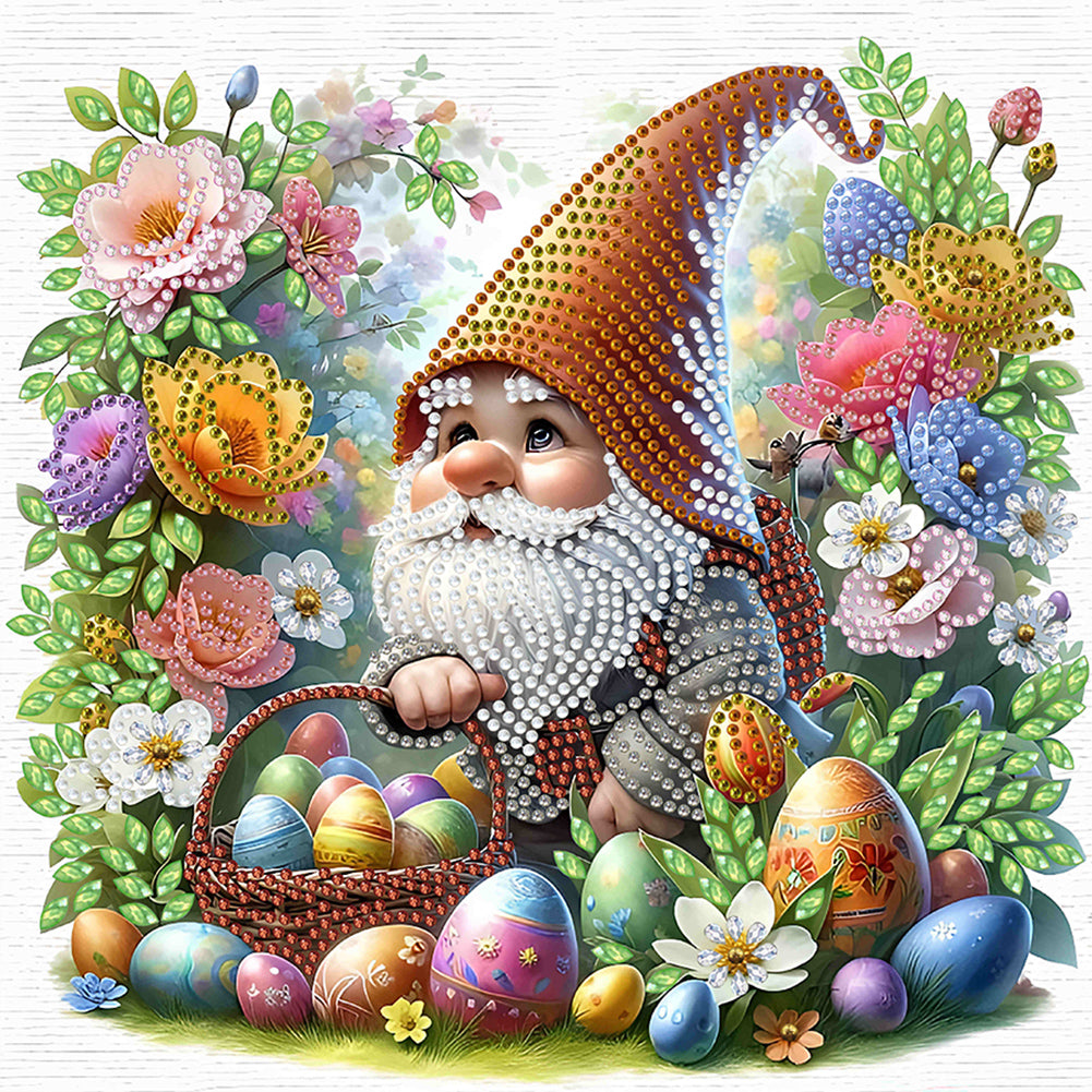 Easter Garden Gnome - Special Shaped Drill Diamond Painting 30*30CM