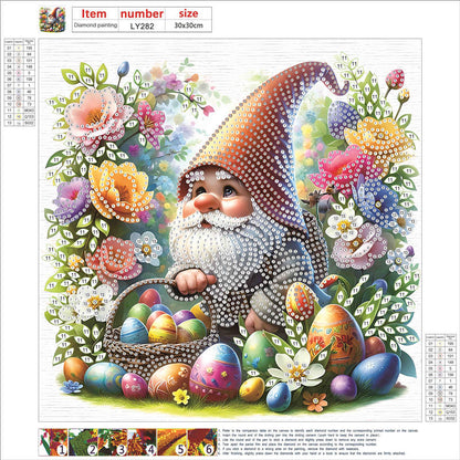 Easter Garden Gnome - Special Shaped Drill Diamond Painting 30*30CM