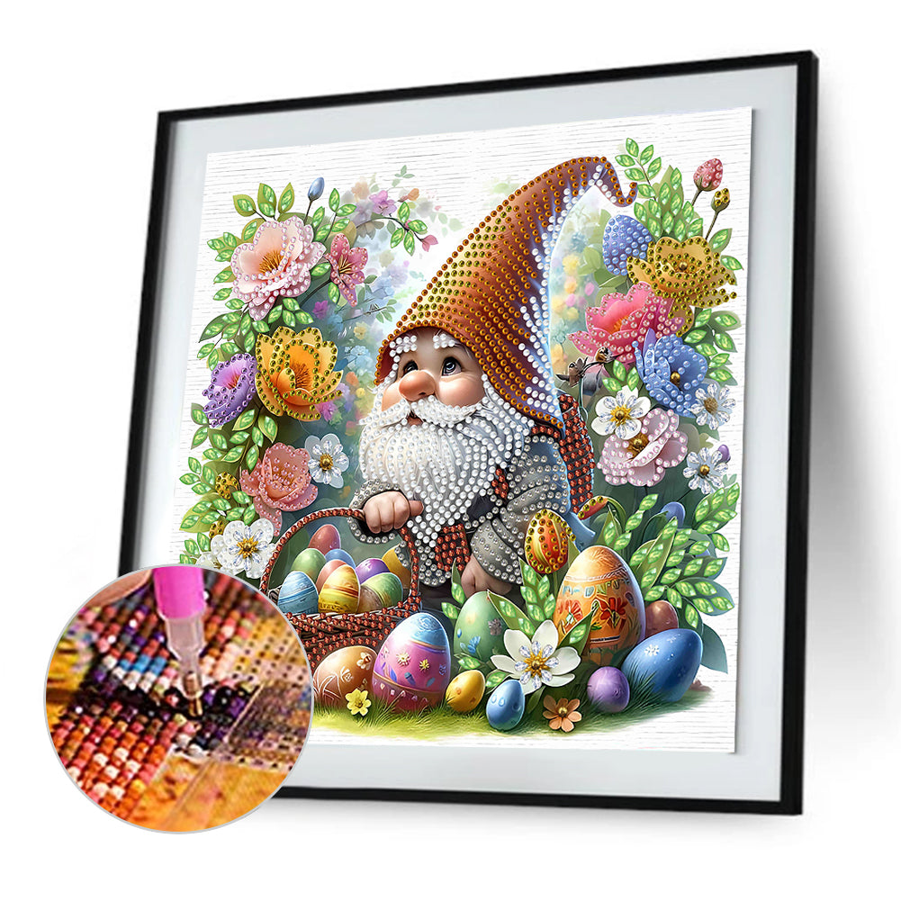 Easter Garden Gnome - Special Shaped Drill Diamond Painting 30*30CM