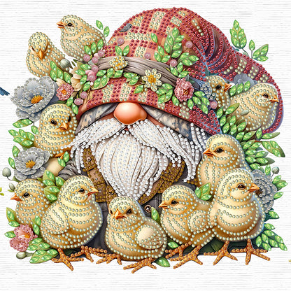 Easter Garden Gnome - Special Shaped Drill Diamond Painting 30*30CM