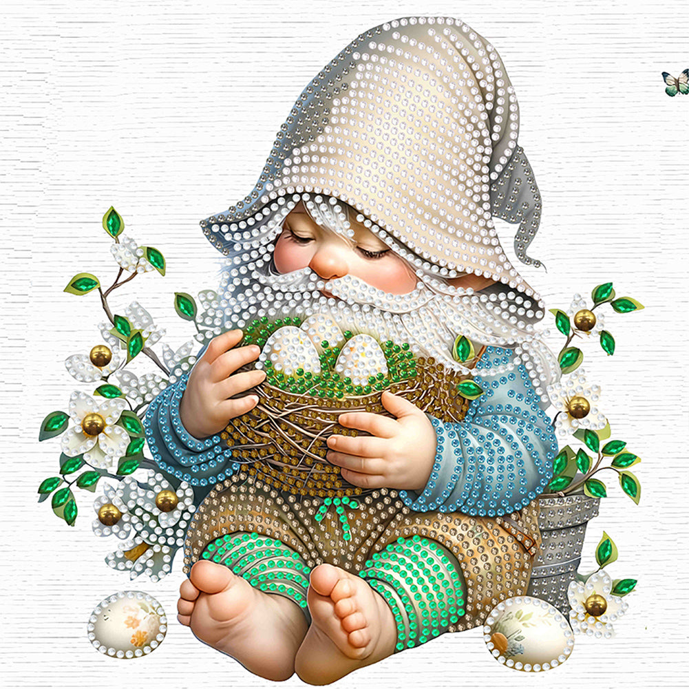 Easter Garden Gnome - Special Shaped Drill Diamond Painting 30*30CM