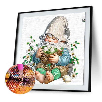 Easter Garden Gnome - Special Shaped Drill Diamond Painting 30*30CM