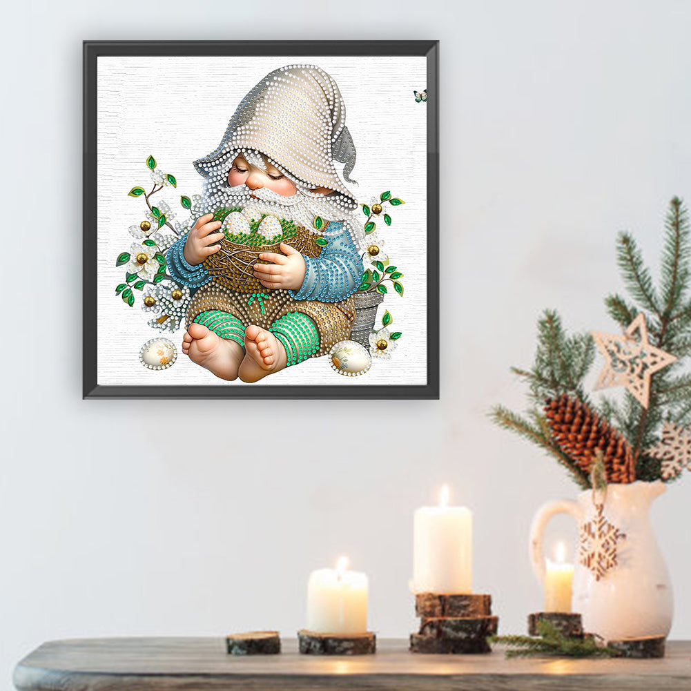 Easter Garden Gnome - Special Shaped Drill Diamond Painting 30*30CM