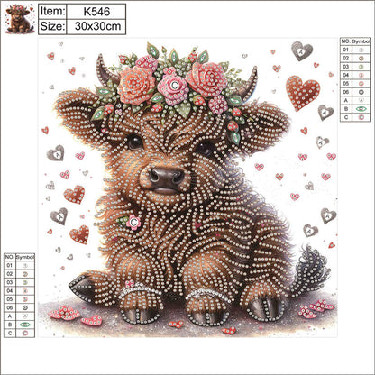 Daihua Calf - Special Shaped Drill Diamond Painting 30*30CM