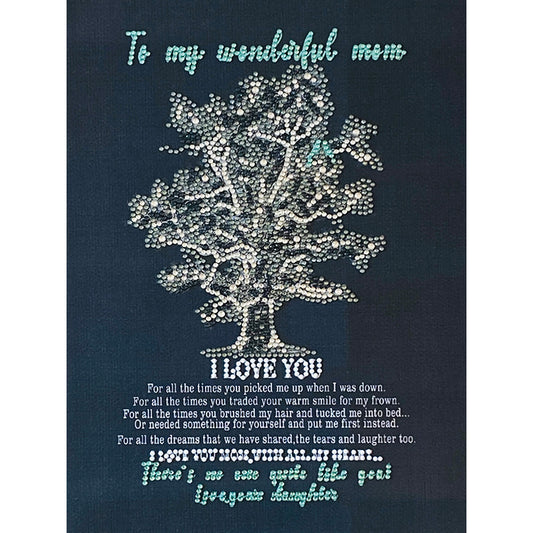 To My Mother The White Tree Of Life - Special Shaped Drill Diamond Painting 30*40CM