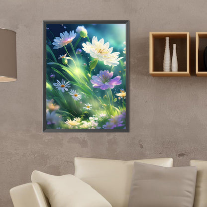 Flowers And Grass - Full Round Drill Diamond Painting 30*40CM