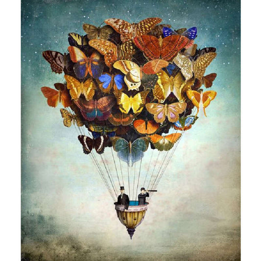 Butterfly Hot Air Balloon - Full Square Drill Diamond Painting 30*40CM