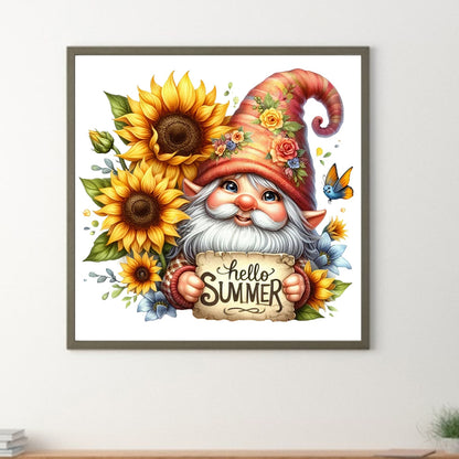 Flower Gnome - Full Round Drill Diamond Painting 30*30CM