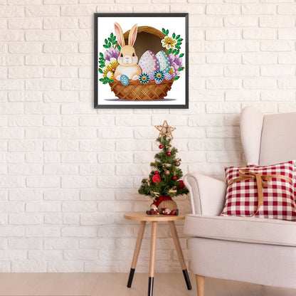 Basket Bouquet With Easter Eggs - Special Shaped Drill Diamond Painting 30*30CM