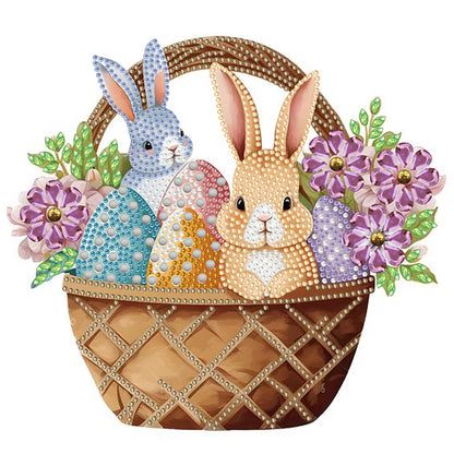 Basket Bouquet With Easter Eggs - Special Shaped Drill Diamond Painting 30*30CM