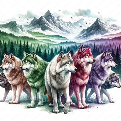 Snow Wolf - Full Round Drill Diamond Painting 30*30CM
