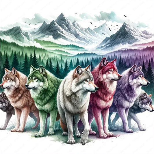 Snow Wolf - Full Round Drill Diamond Painting 30*30CM