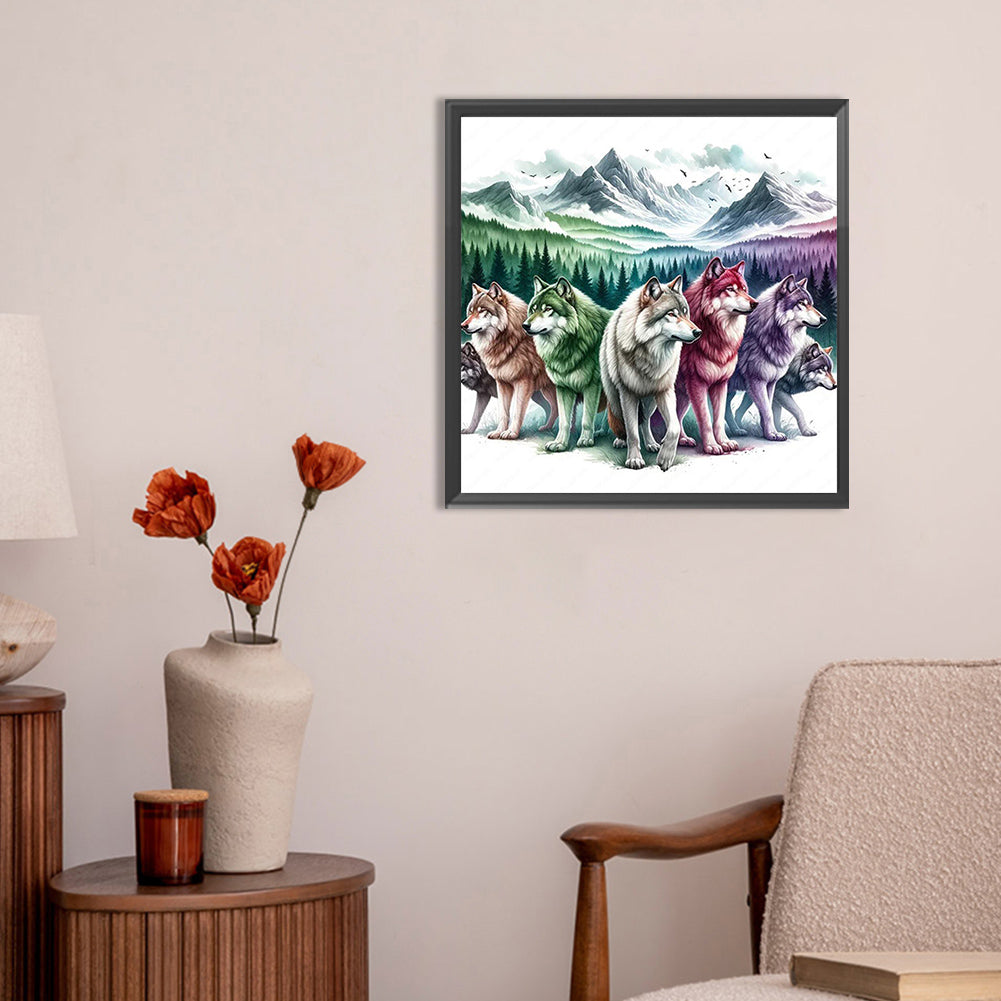 Snow Wolf - Full Round Drill Diamond Painting 30*30CM