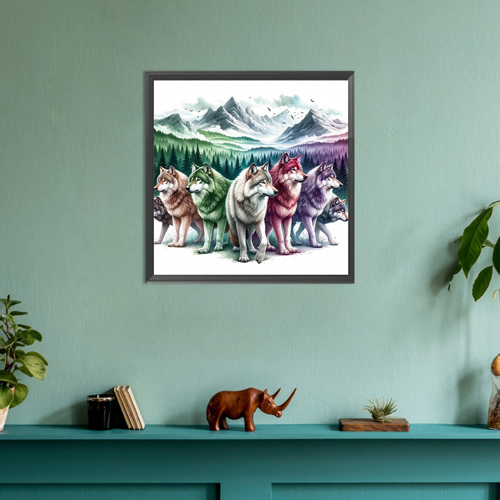 Snow Wolf - Full Round Drill Diamond Painting 30*30CM