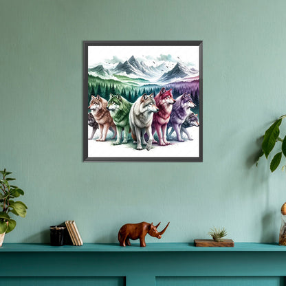 Snow Wolf - Full Round Drill Diamond Painting 30*30CM