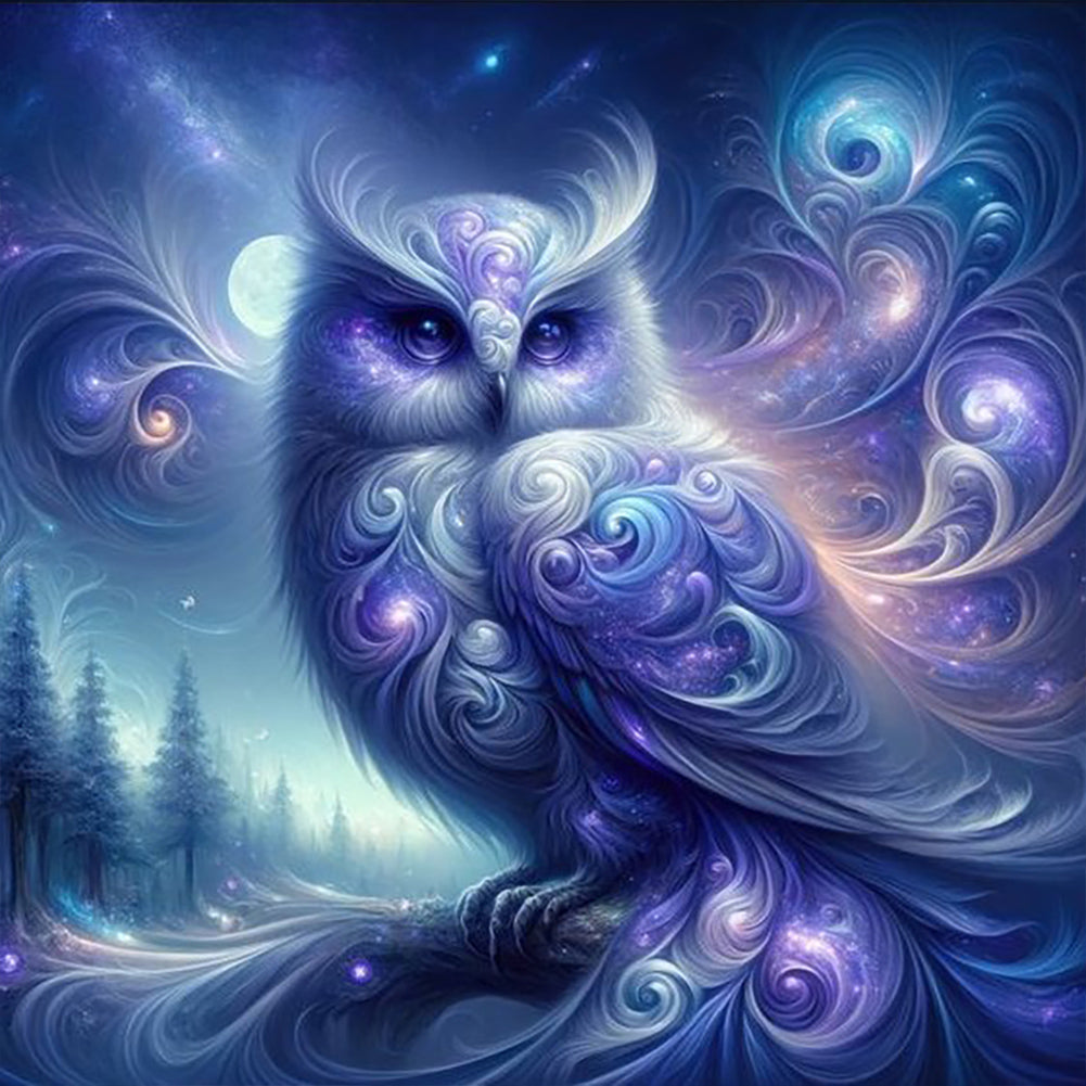 Owl - Full Round Drill Diamond Painting 30*30CM