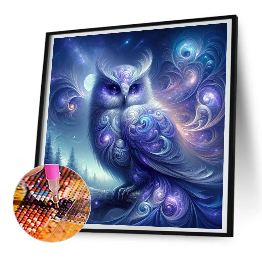 Owl - Full Round Drill Diamond Painting 30*30CM