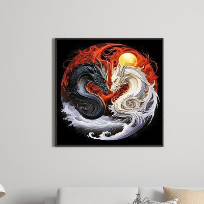 Tai Chi Yin Yang Feilong - Full Round Drill Diamond Painting 30*30CM
