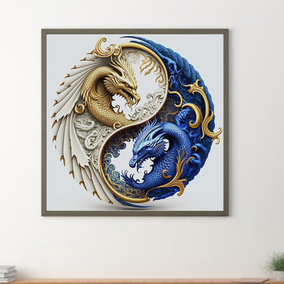 Tai Chi Yin Yang Feilong - Full Round Drill Diamond Painting 30*30CM