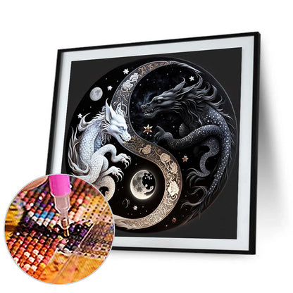 Tai Chi Yin Yang Feilong - Full Round Drill Diamond Painting 30*30CM