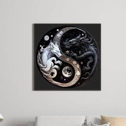 Tai Chi Yin Yang Feilong - Full Round Drill Diamond Painting 30*30CM