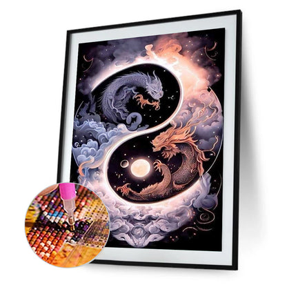 Tai Chi Yin Yang Dragon - Full Round Drill Diamond Painting 30*40CM