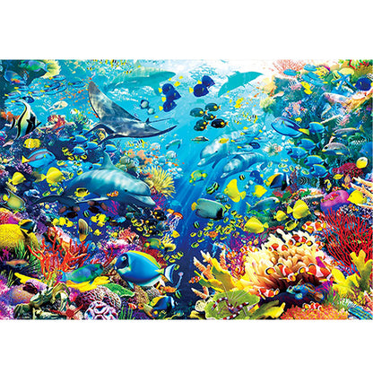 The Underwater World - 18CT Stamped Cross Stitch 60*45CM