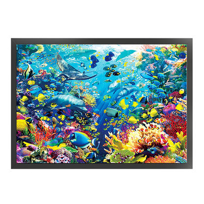 The Underwater World - 18CT Stamped Cross Stitch 60*45CM