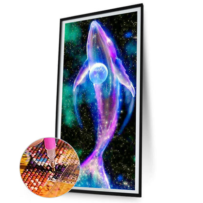 Starry Sky Whale - Full AB Round Drill Diamond Painting 40*80CM