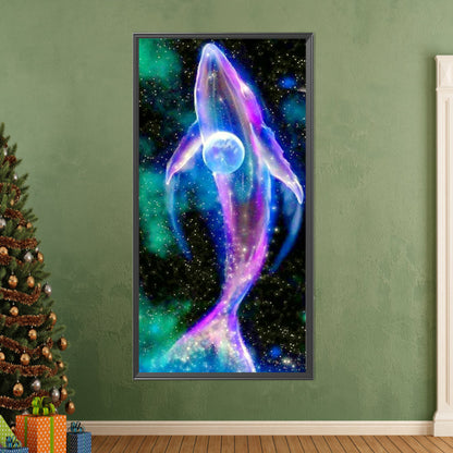 Starry Sky Whale - Full AB Round Drill Diamond Painting 40*80CM