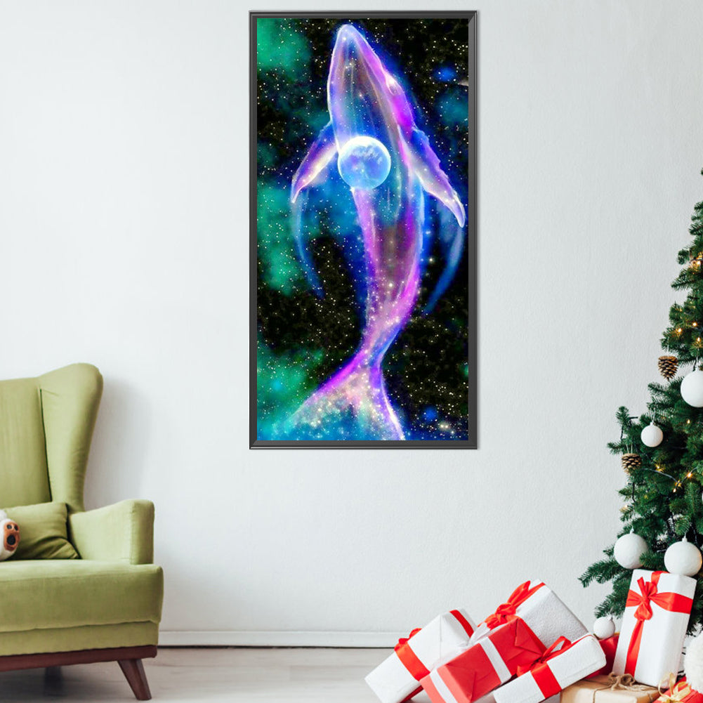 Starry Sky Whale - Full AB Round Drill Diamond Painting 40*80CM