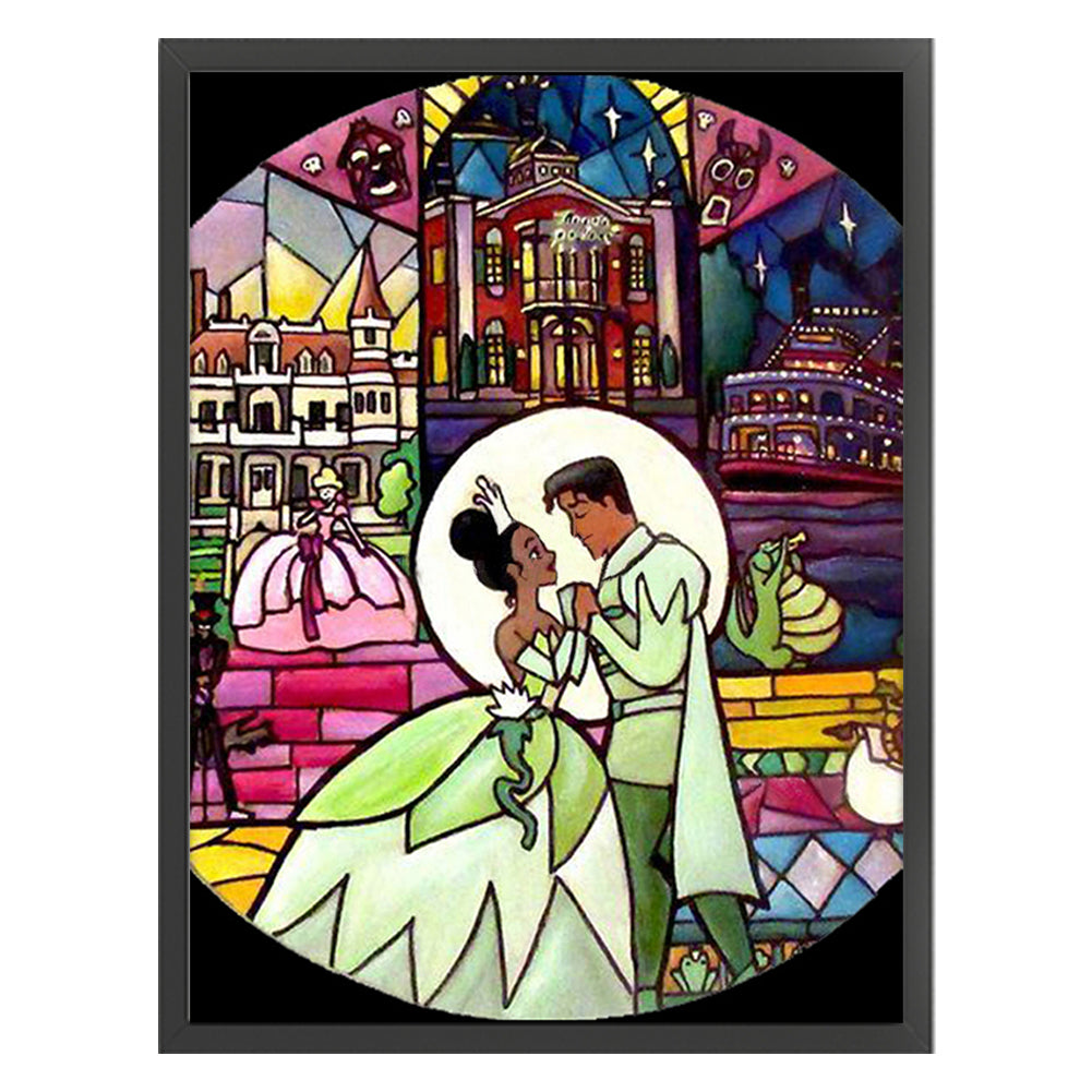 The Frog Prince And Princess Tiana - 11CT Stamped Cross Stitch 50*65CM