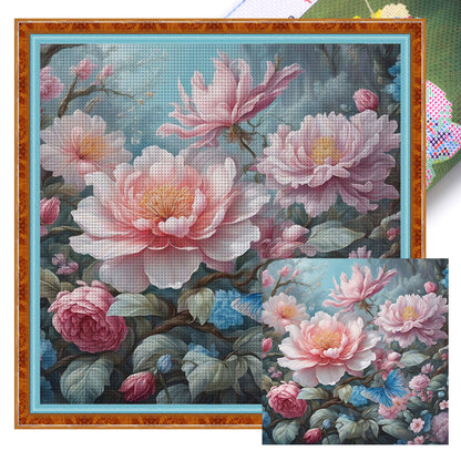 Peony - 11CT Stamped Cross Stitch 40*40CM