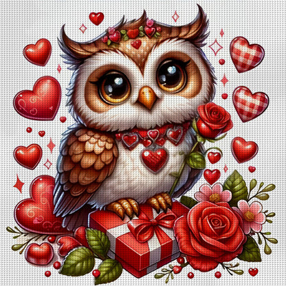 Love Owl - 11CT Stamped Cross Stitch 40*40CM