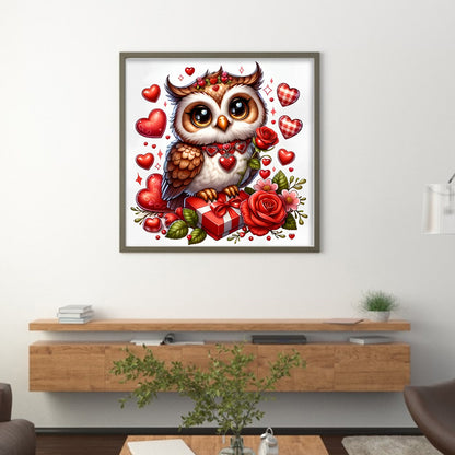 Love Owl - 11CT Stamped Cross Stitch 40*40CM