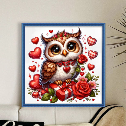 Love Owl - 11CT Stamped Cross Stitch 40*40CM