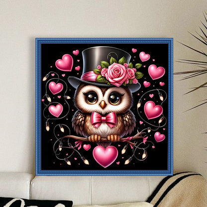 Love Owl - 11CT Stamped Cross Stitch 40*40CM