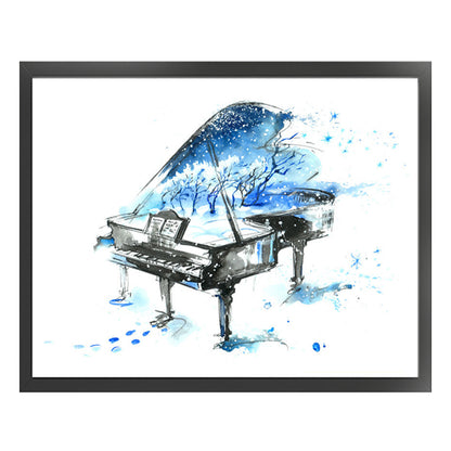 Piano - 14CT Stamped Cross Stitch 50*40CM