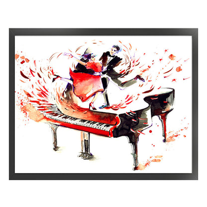 Piano - 14CT Stamped Cross Stitch 50*40CM