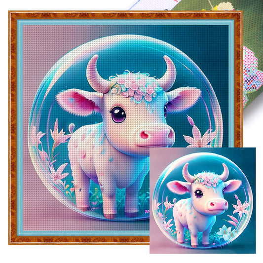 Crystal Ball Zodiac Signs-Ox - 11CT Stamped Cross Stitch 40*40CM