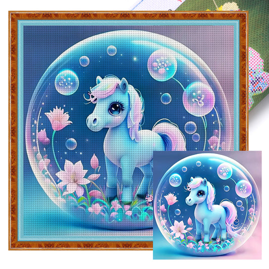 Crystal Ball Zodiac Sign - Horse - 11CT Stamped Cross Stitch 40*40CM