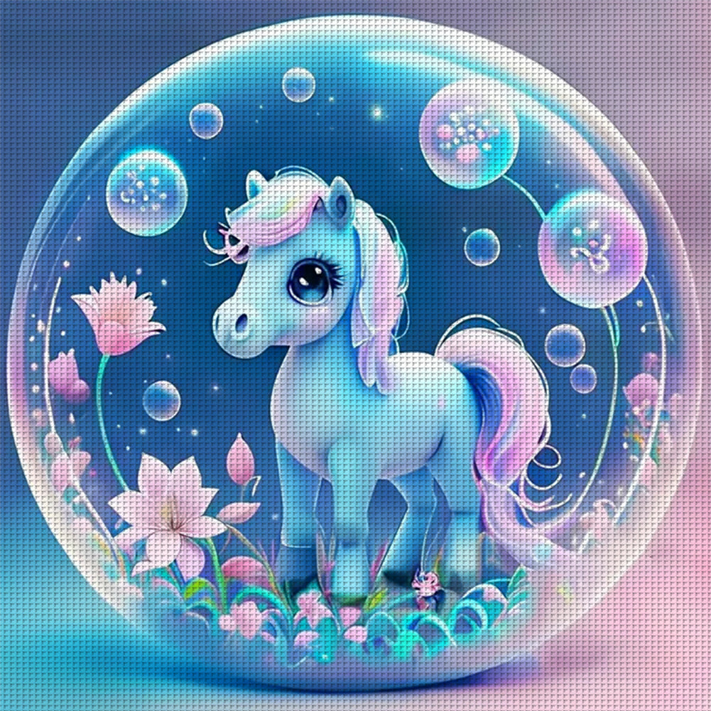 Crystal Ball Zodiac Sign - Horse - 11CT Stamped Cross Stitch 40*40CM