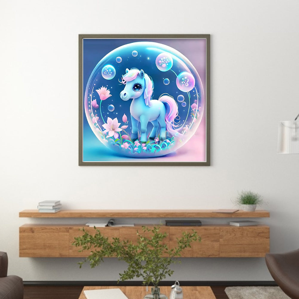 Crystal Ball Zodiac Sign - Horse - 11CT Stamped Cross Stitch 40*40CM