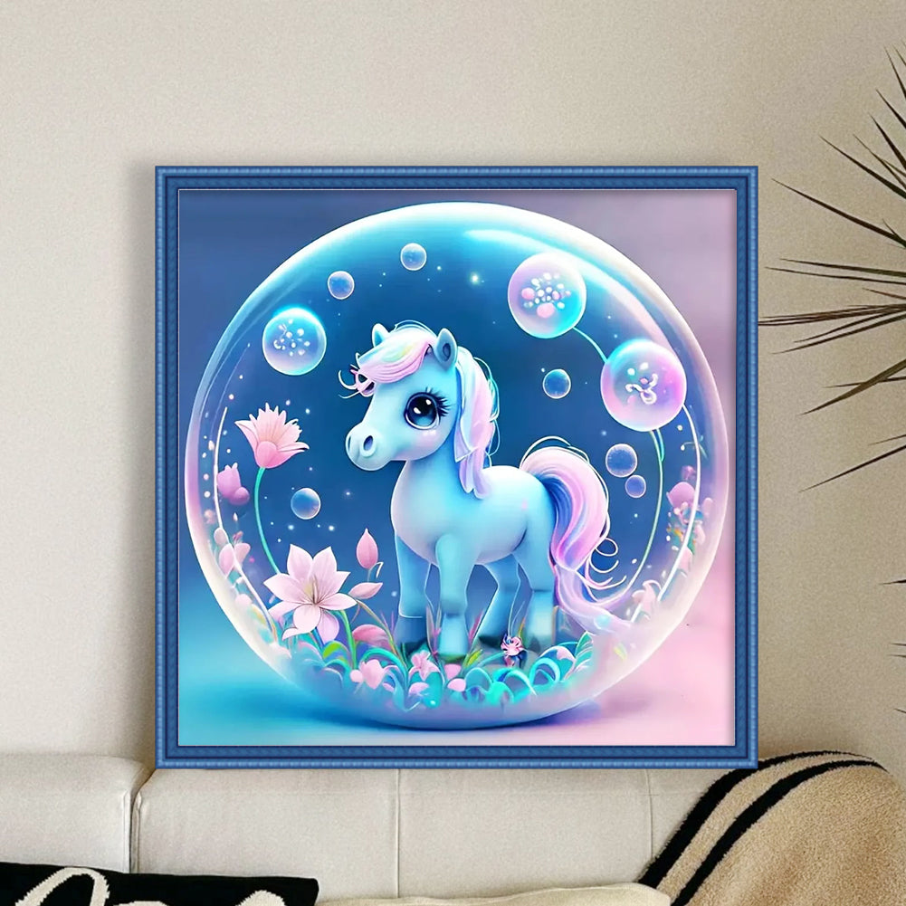 Crystal Ball Zodiac Sign - Horse - 11CT Stamped Cross Stitch 40*40CM