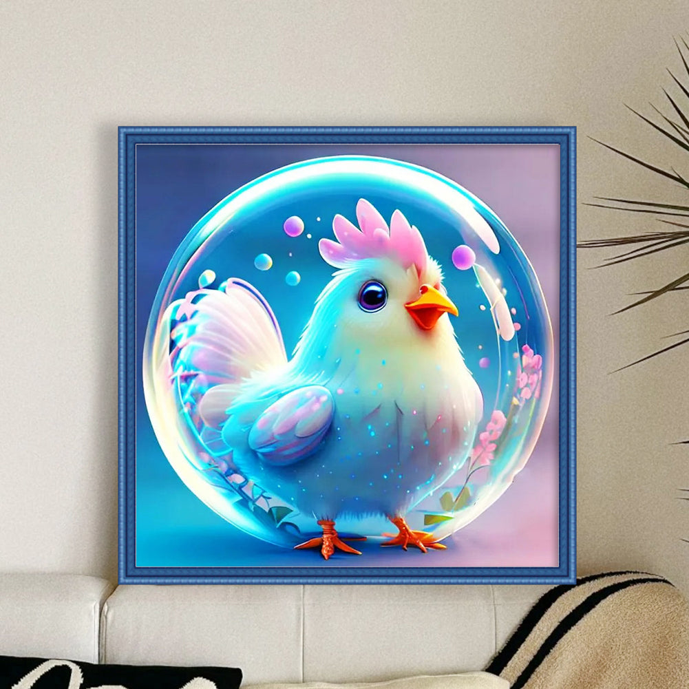 Crystal Ball Zodiac Sign-Rooster - 11CT Stamped Cross Stitch 40*40CM