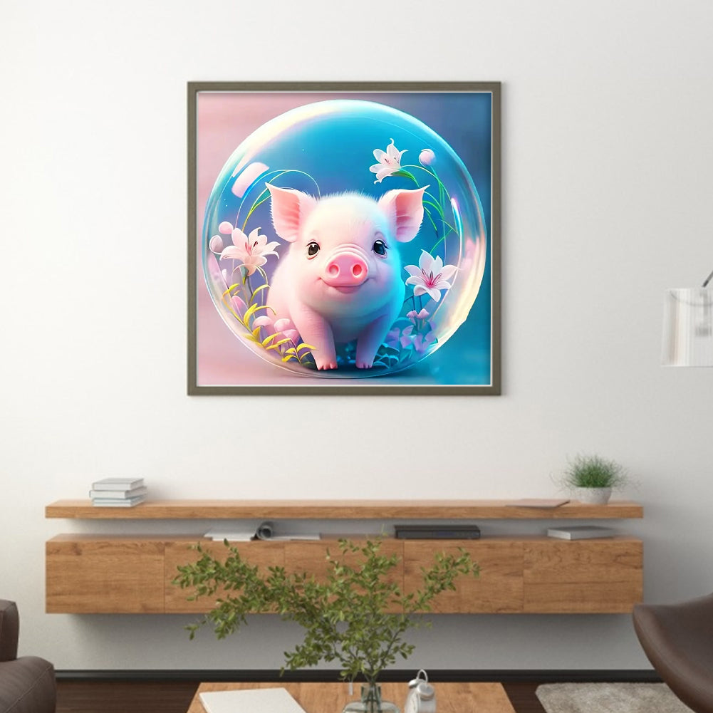 Crystal Ball Zodiac Signs-Pig - 11CT Stamped Cross Stitch 40*40CM